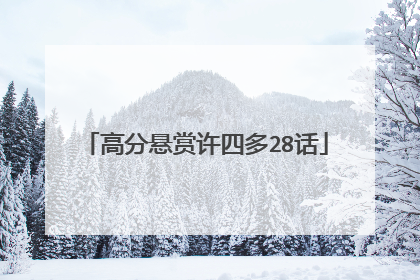 高分悬赏许四多28话