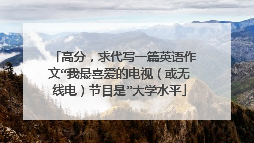 高分，求代写一篇英语作文“我最喜爱的电视（或无线电）节目是”大学水平