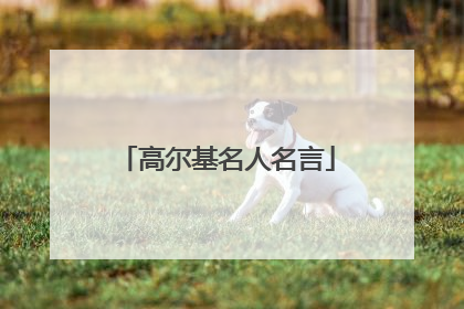 高尔基名人名言