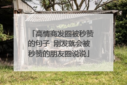 高情商发圈被秒赞的句子 刚发就会被秒赞的朋友圈说说