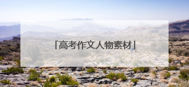 高考作文人物素材