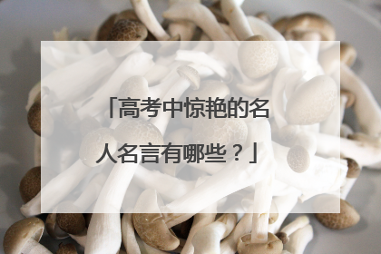 高考中惊艳的名人名言有哪些?