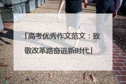 高考优秀作文范文:致敬改革路奋进新时代