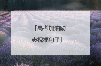 高考加油励志祝福句子