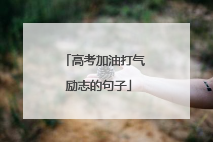 高考加油打气励志的句子