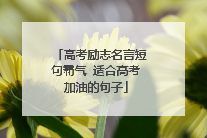 高考励志名言短句霸气 适合高考加油的句子