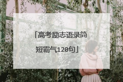 高考励志语录简短霸气120句