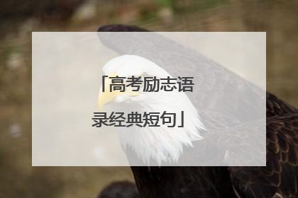 高考励志语录经典短句