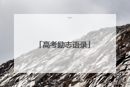 高考励志语录