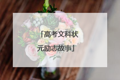 高考文科状元励志故事