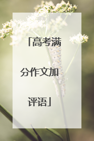 高考满分作文加评语