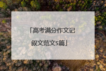 高考满分作文记叙文范文5篇