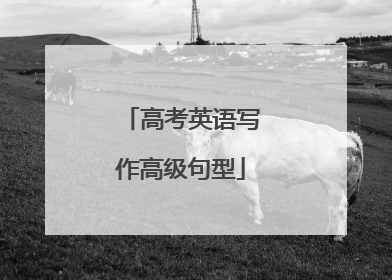 高考英语写作高级句型