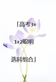 高考3+1+2聪明选科组合