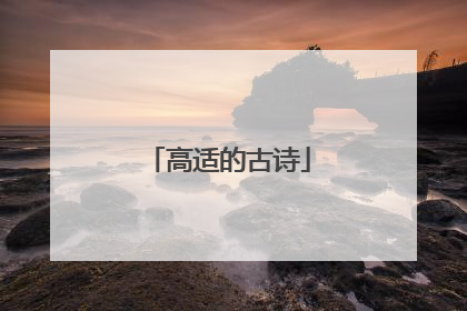 高适的古诗