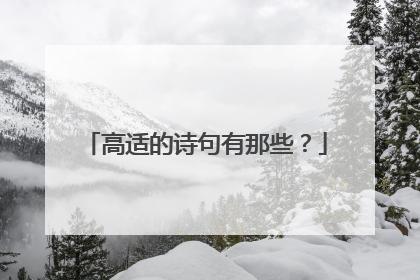 高适的诗句有那些?