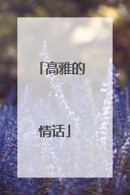 高雅的情话