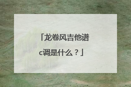 龙卷风吉他谱c调是什么？