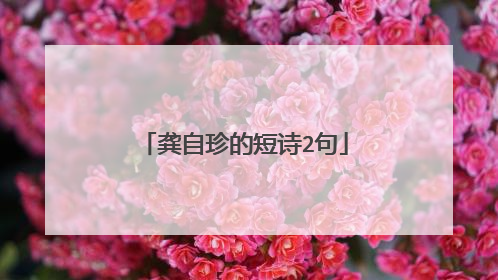 龚自珍的短诗2句