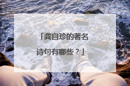 龚自珍的著名诗句有哪些？