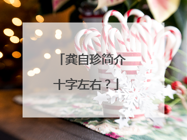 龚自珍简介十字左右？