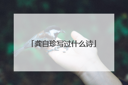 龚自珍写过什么诗