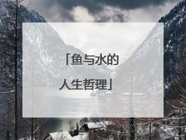 鱼与水的人生哲理