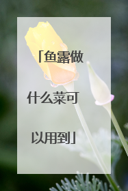 鱼露做什么菜可以用到