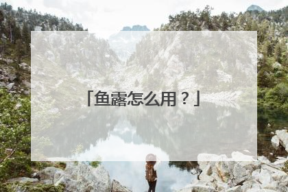 鱼露怎么用？
