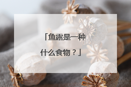 鱼露是一种什么食物?
