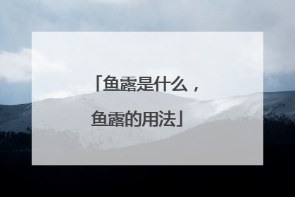 鱼露是什么,鱼露的用法