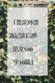 鲁滨孙漂流记读后感范文500字10篇
