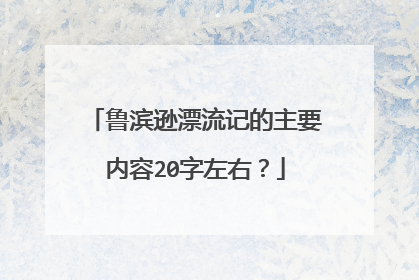 鲁滨逊漂流记的主要内容20字左右?