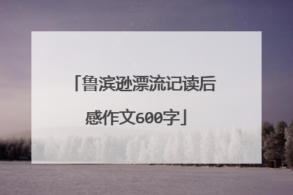 鲁滨逊漂流记读后感作文600字