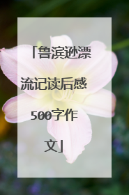 鲁滨逊漂流记读后感500字作文