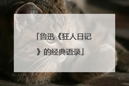 鲁迅《狂人日记》的经典语录