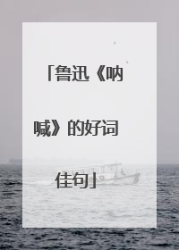 鲁迅《呐喊》的好词佳句