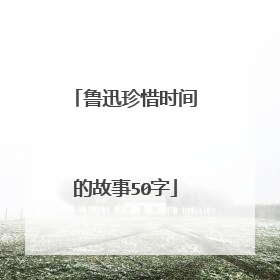 鲁迅珍惜时间的故事50字