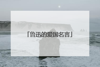 鲁迅的爱国名言