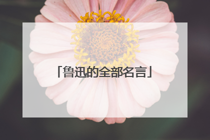 鲁迅的全部名言