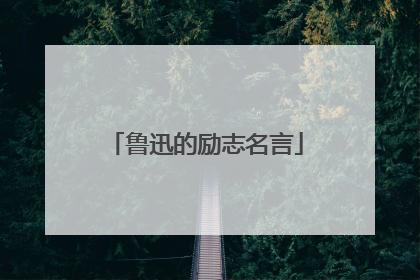 鲁迅的励志名言