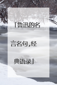 鲁迅的名言名句,经典语录