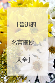 鲁迅的名言摘抄大全