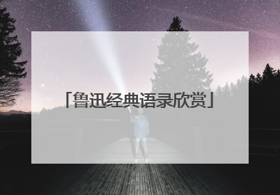 鲁迅经典语录欣赏