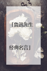鲁迅先生经典名言