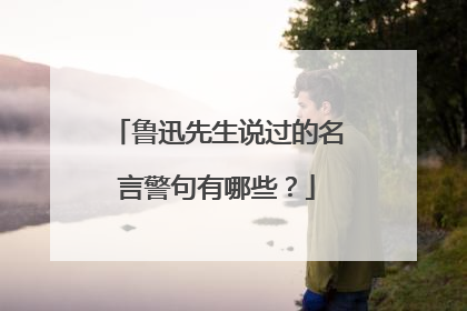 鲁迅先生说过的名言警句有哪些？