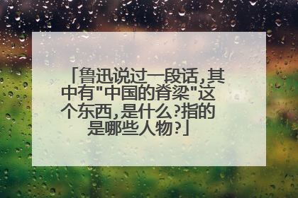 鲁迅说过一段话,其中有