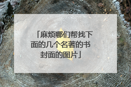麻烦哪们帮找下面的几个名著的书封面的图片