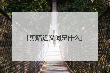 黑暗近义词是什么