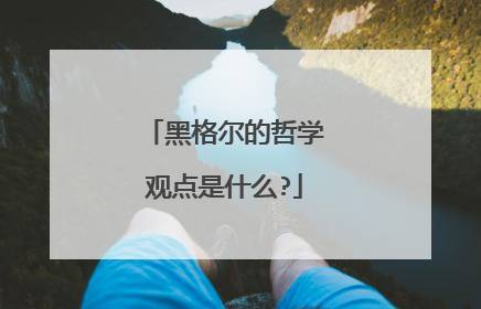 黑格尔的哲学观点是什么?